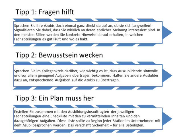 Langeweile in der Ausbildung