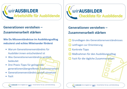 Arbeitshilfe und Checkliste für AUSBILDER:INNEN Thema Generationen von wirAUSBILDER