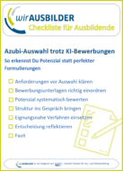 Checkliste für AUSBILDERINNEN KI-Bewerbungen