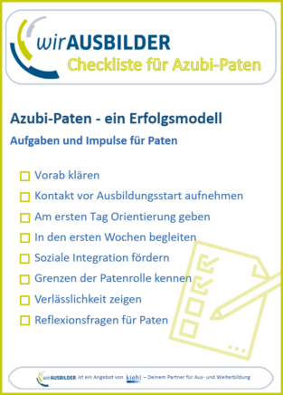 Checkliste für AUSBILDERINNEN Azubi-Paten
