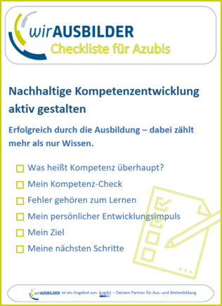 Checkliste für AZUBIS: Nachhaltige Kompetenzentwicklung aktiv gestalten