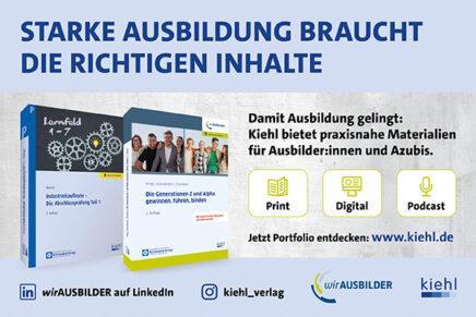 Kiehl Ausbildung und Weiterbildung für Ausbilder:innen und Auszubildende